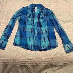 Tie dye Justice flannel
